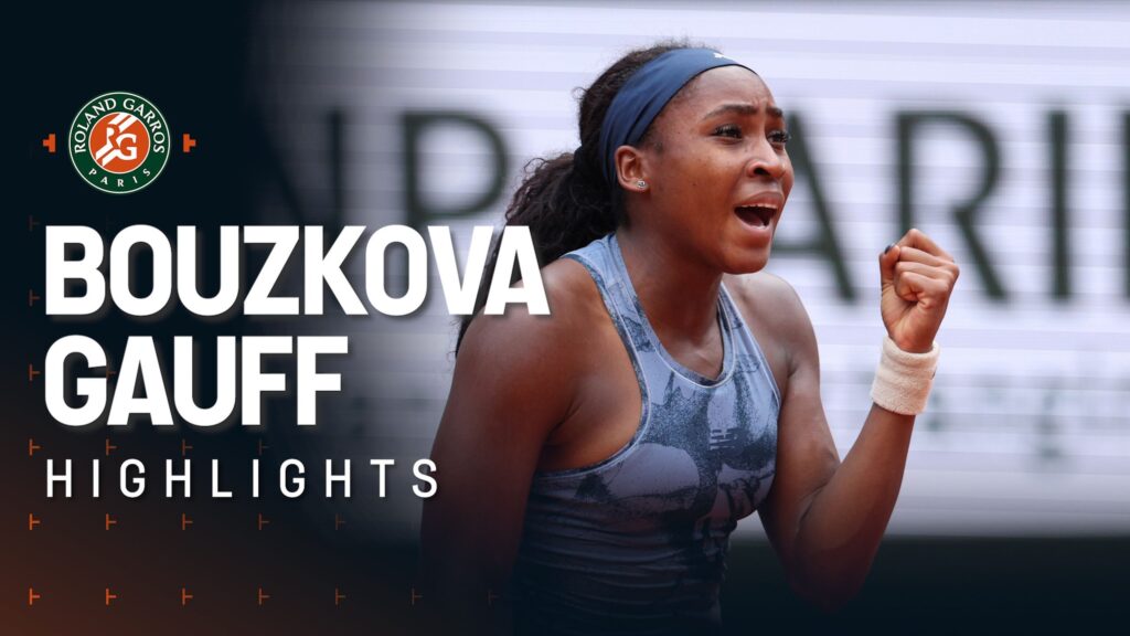 World No. 1 Sabalenka celebrates advancing to the Roland Garros quarterfinals amidst intense match highlights.
